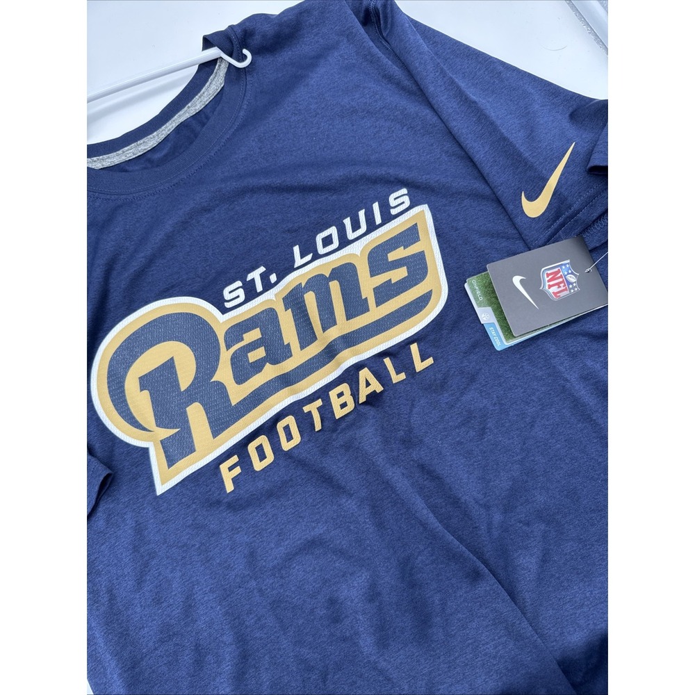 Nike Dri Fit On Field Apparel Mens T Shirt Medium St. Louis Rams Football NEW